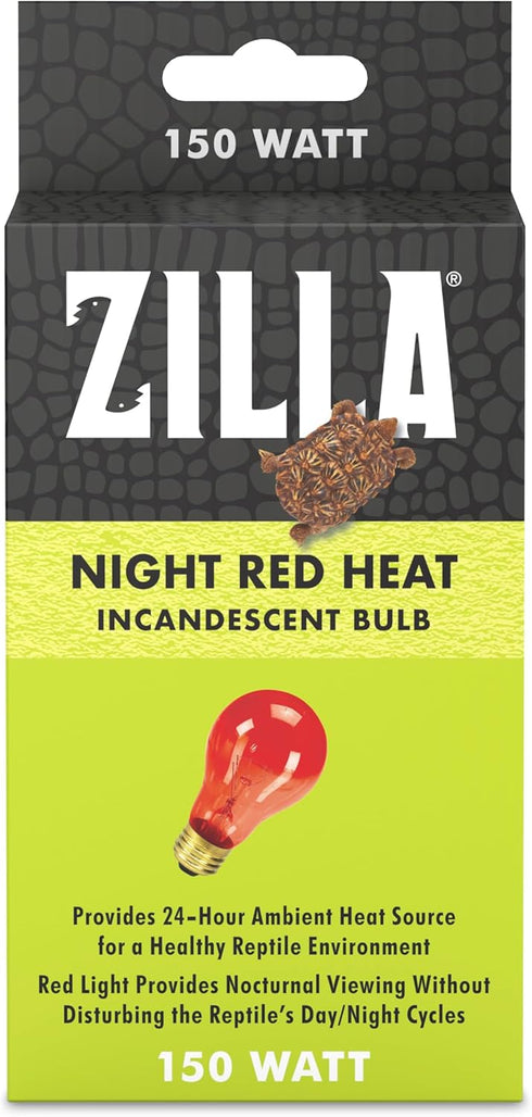 Zilla Incandescent Bulb, Night Red, Ideal for Reptile Species Nocturnal