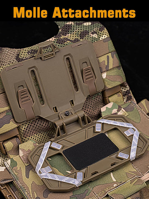 Tactical Plate Carrier Vest Attachments, Universal Phone Chest Mount for Screen Size 4.7"-6.7"