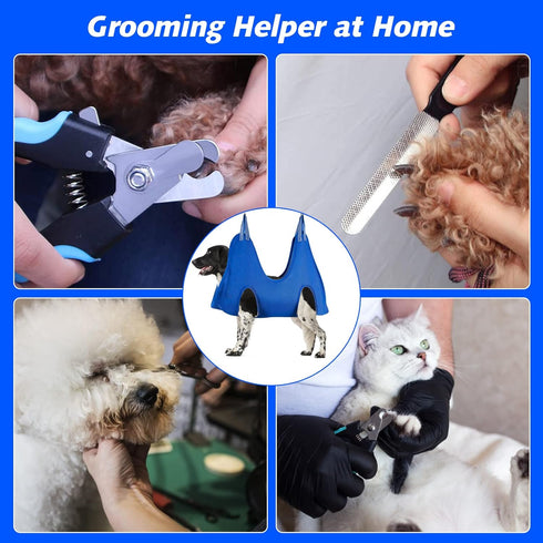 Hammock Trimmers/Grooming Trimming, ATESON Pet Grooming for Medium/Large Dogs with Nail Clippers/Nail Scissors, Dog