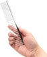 Chris Christensen 003 7.5 in. F/XC Greyhound-Style Butter Comb - Professional Grooming, Solid Brass Spin, Chrome Finish