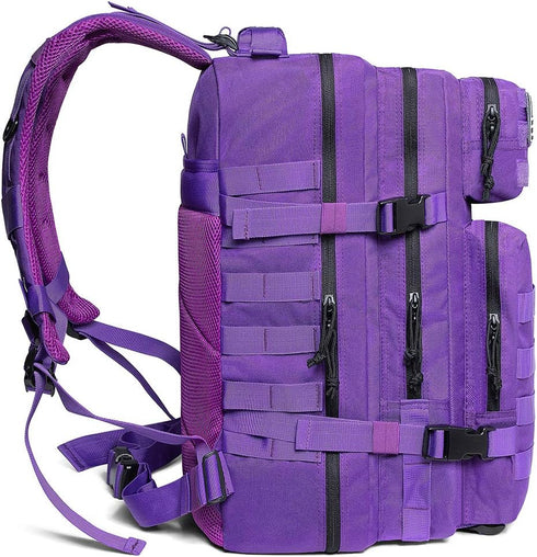QT&QY 45L Military Tactical Backpack, Molle Army Assault Pack, 3 Day Bug Out Bag for Hiking & Trekking