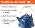 GSI Outdoors Tea Kettle - Enameled Steel 10 Cup for Outdoor Cooking, Camping, Cabin, Home Kitchen