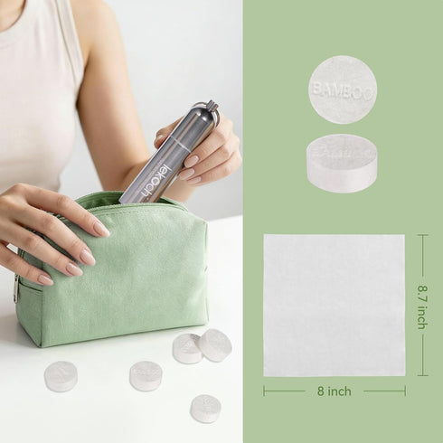 Backpacking 250 Pack LEKOCH Compressed Towel Tablets - Bamboo Portable Camping Paper Tablets, Great for Hiking, Travel