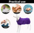 Geyecete Dog Drying Coat, Microfibre Fast Drying Super Absorbent Pet Dog Bath Robe Towel (Purple, S)