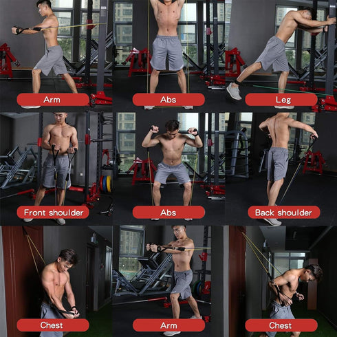 WHATAFIT Resistance Bands, Exercise Bands for Working Out, Work Out Bands with Handles for Fitness Training