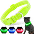 Light Up Dog Collars - Rechargeable Reflective LED Glow Dark Collar for Small, Medium, and Large Dogs, Adjustable