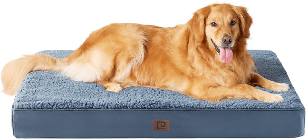 EHEYCIGA Orthopedic XL Dog Beds for Extra Large Dogs, Spa Blue, 44x32 with Removable Washable Cover