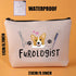 Furologist Funny Puppy Stylist Cosmetic Bag, Cute Dog Groomer Survival Kit Zipper Pouch for Pet Grooming Gifts