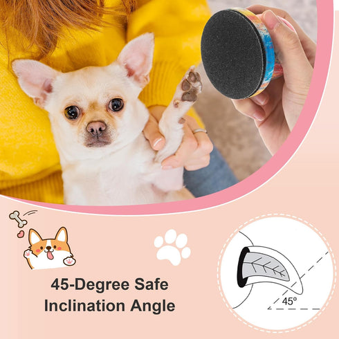 Abeillo 6Pcs Dog Nail File with Replaceable Filing Disc, Dog Scratch Board for Safe and Easy Nail Care, Dog Nail