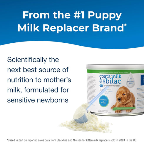 Pet-Ag Goat’s Milk Esbilac Powder - 5.25 oz - Powdered Puppy Formula with Prebiotics, Probiotics & Vitamins for Puppies