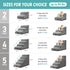 Dog Stairs for Couch or Low Bed, Small Dogs Ramp with Leakproof Fabric Cover, Non-Slip Foam Pet Steps, Grey, 3 Tiers