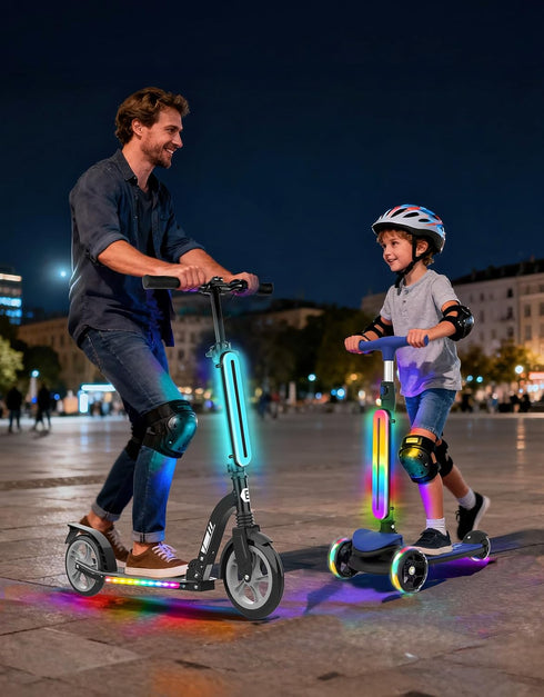 11 BELEEV LED Scooter Frame Light for Night Riding, Flashing Effects, Battery Powered, Fits for Bicycles Electric Kick