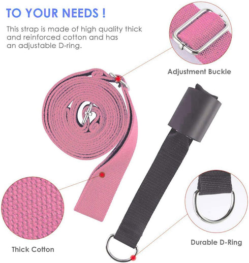 Leg Stretcher with Door Flexibility & Stretching Strap - Premium Equipment for Ballet, Cheer, Dance, Gymnastics