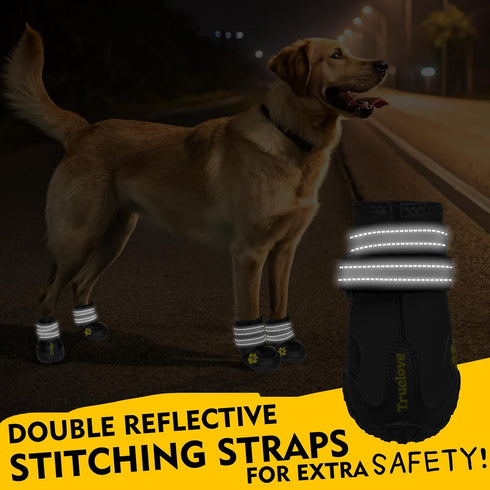Expawlorer Dog Shoes for Large Dogs - Waterproof Booties for Hot Pavement, Hiking, Anti-Slip, All Weather Protection
