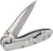 Folding Pocket Knife with Clip - 3.1” Sandvik 14C28N Stainless Steel Blade, Titanium Coated Serrated, SS410 Handle for