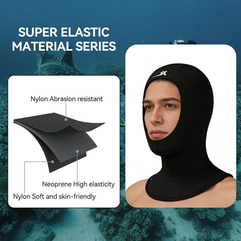 3mm Swimming Diving Scuba Hood Neoprene Wetsuit Hood for Men Women Youth, Diving Cap for Surfing Thermal Hood