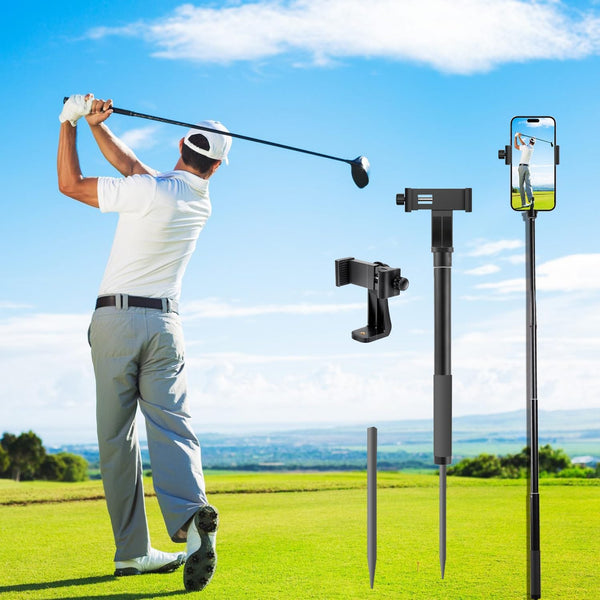WIGERLON Golf Recording Stick,Irangesports Stick Golf Tripod Golf Phone Camera Stick Golf Monopod