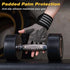 Workout Gloves with Wrist Wrap Support for Men & Women, Weight Lifting Gloves Anti-Slip Padded Palm Fingerless Exercise
