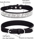 Bling Rhinestone Dog Collar, Fancy Crystal Diamond Glitter Collar for Small Medium Large Dogs (L, Purple)