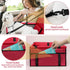 PetsHome Foldable Dog Car Seat, Waterproof Booster Seat for Small to Medium Dogs, Breathable Oxford Travel Bag, Pure Red