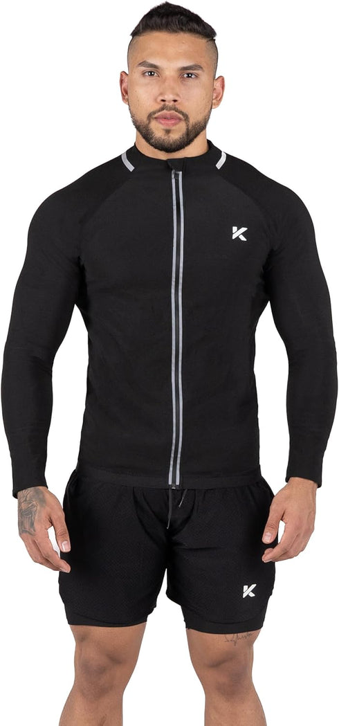 Kewlioo Pro Men's Sauna Shirt - Heat Trapping Long Sleeve for Gym Workouts