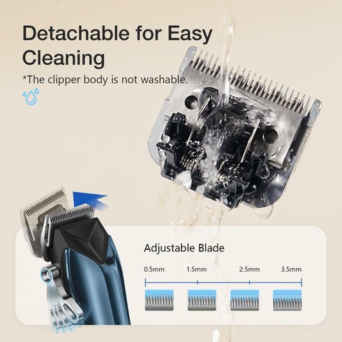 Trimmer 8 Dog Clippers for Grooming for Thick Coats, Detachable Blade Cordless Rechargeable Professional Pet Grooming