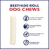 Pet Factory 100% Made in USA Beefhide Dog Chew Treats, 7" Rolls, 4 Count