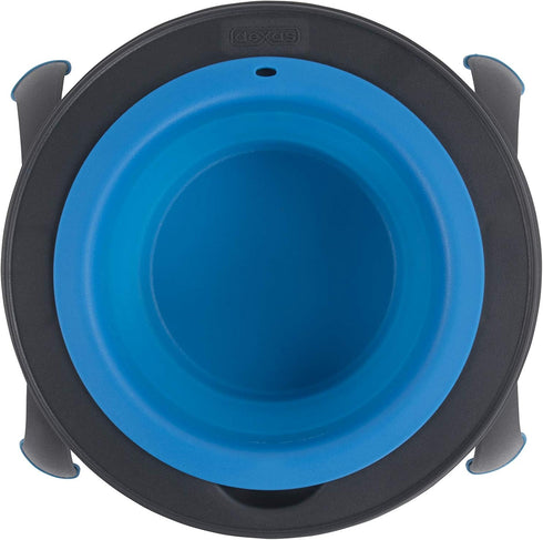 Dexas Pets Single Elevated Pet Feeder, 4 Cup Capacity, Pro Blue