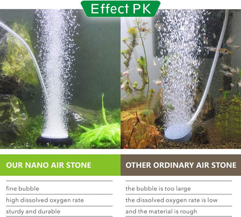 hygger Aquarium Air Stone, Ultra Silent Deep Dissolving Oxygen Diffuser Kit for Fish Tank and Hydroponic