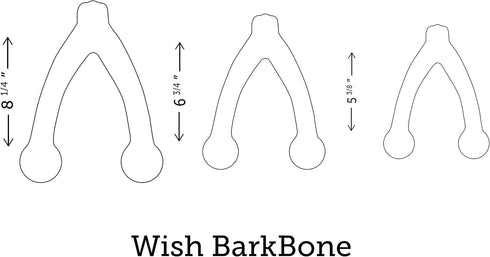 Pet Qwerks Wishbone BarkBone, Nylon Chew Toy for Aggressive Chewers, Peanut Butter Flavor, 8.25"
