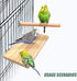 4 PCS Natural Wood Bird Perch Stand Platform Toy for Parrot, Budgies, Parakeet, Cockatiels, Conure, Lovebirds (Style 1)