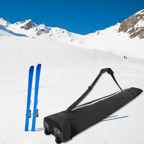LIXADA Waterproof Snowboard Bag with Wheels, 75.6x12.6x5.1'', Portable Roller Case with Adjustable Strap