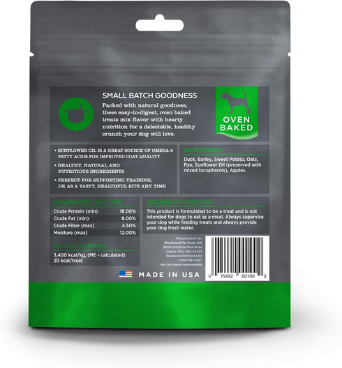 Blackwood Oven Baked Dog Treats - Duck with Apple - 8 Ounce Pouch - Training Treats for All Breeds