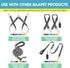 BAAPET Comfortable Dog Collar with Double Security Dual D-Ring and ID Tag Hanger for Small Medium Large Dogs (XS - 3/4"