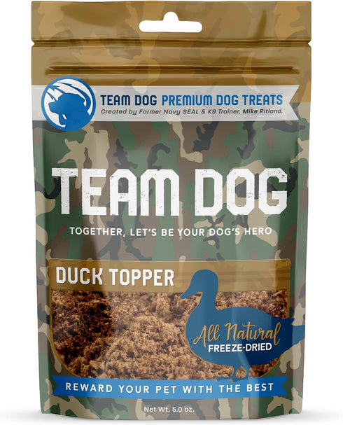 Duck Freeze Dried Raw Dog Food Topper, Wet & Dry Dog Food Toppers for Picky Dogs, 5 Oz