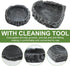 Reptile Bowls, 2 Pcs Feeding Dish with Clamp & Shovel, Resin Rock Water & Food Bowls for Reptiles