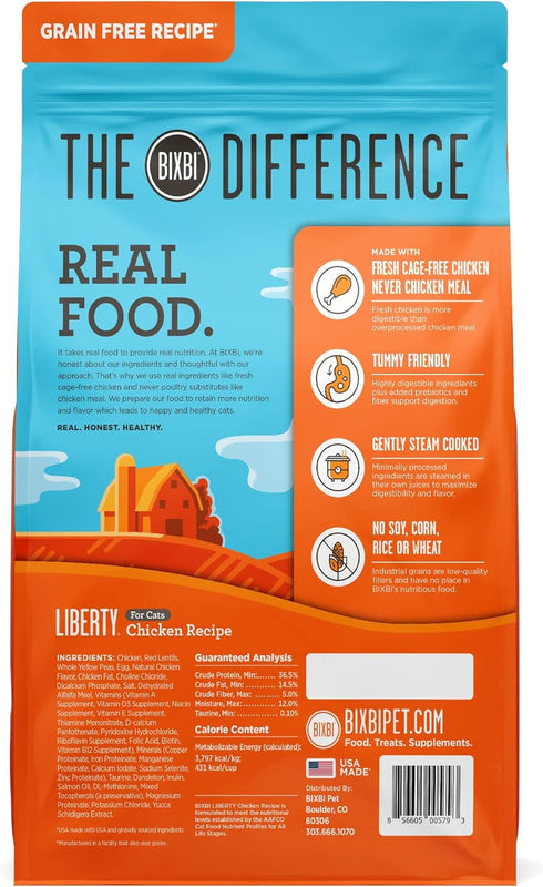 BIXBI Liberty Dry Food Chicken Recipe for Cats, 3lb