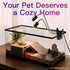All-in-One Reptile Heat Lamp Bundle, Dual-Head UVB&UVA Lamp with Timer & Hygrothermograph, High UVA Lighting