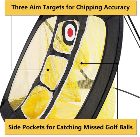 PodiuMax Indoor/Outdoor Golf Chipping Net for Swing Practice and Accuracy