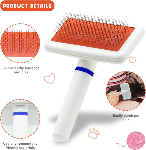 Set Trimmer Chinchilla Cat Grooming Kit with Pet Shedding Slicker Brush Nail Clipper Pet Massage Bath Glove Flea Comb