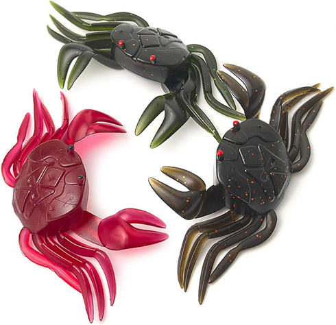 Oxxggkao Pack 20 Set of Soft Crabs Fishing Lures Collection with Flexible Movement and Bright Color Option for Highly
