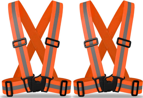 ZOJO Kids Reflective Vest 2pcs, Lightweight & Adjustable for Running, Cycling