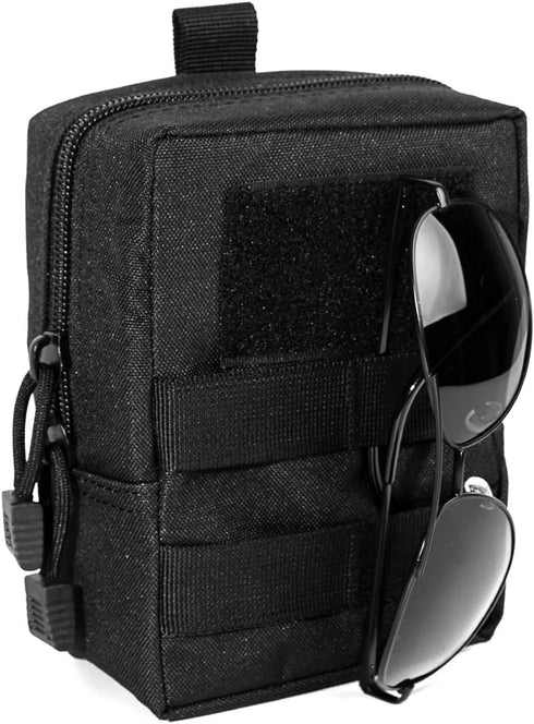 IronSeals Tactical Molle EDC Pouch, Multi-Purpose Compact Pack, Water-Resistant Utility Pouch with Flag Patch
