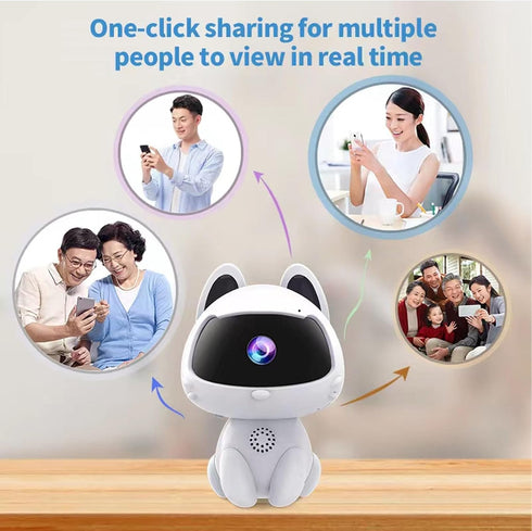VBESTLIFE 2 HD Robot Security Camera, Remote Monitoring Smart Indoor Pet Dog Cat Cam, Home Security Camera Robot