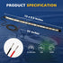 Boat Navigation Lights LED, Red and Green Boat Lights LED Waterproof, Marine Navigation Bow Light for Night Fishing