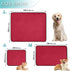YEGAME Red Solid Color Washable Pee Pads for Dogs Cats, Reusable Puppy Pads Absorbent Non-Slip Waterproof Pet Training