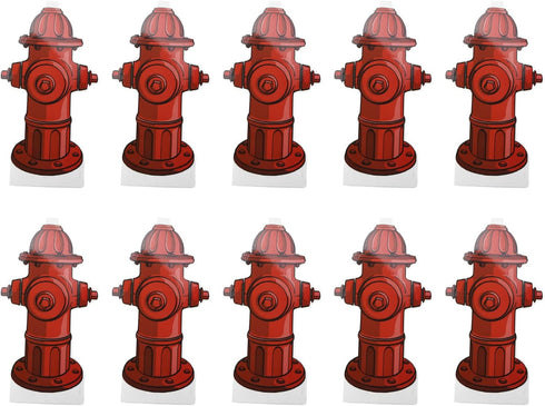 GLOGLOW 10Pcs Dog Pee Pad Trainer, Paper Fire Hydrant Target for Male Puppies Potty Training (18.5 x 10cm)