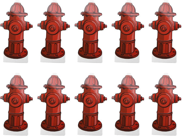 GLOGLOW 10Pcs Dog Pee Pad Trainer, Paper Fire Hydrant Target for Male Puppies Potty Training (18.5 x 10cm)