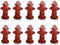 GLOGLOW 10Pcs Dog Pee Pad Trainer, Paper Fire Hydrant Target for Male Puppies Potty Training (18.5 x 10cm)