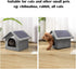 Hollypet Cozy Pet Bed House, Warm Cave Sleeping Bed for Puppy Nest, Cats and Small Dogs, Gray